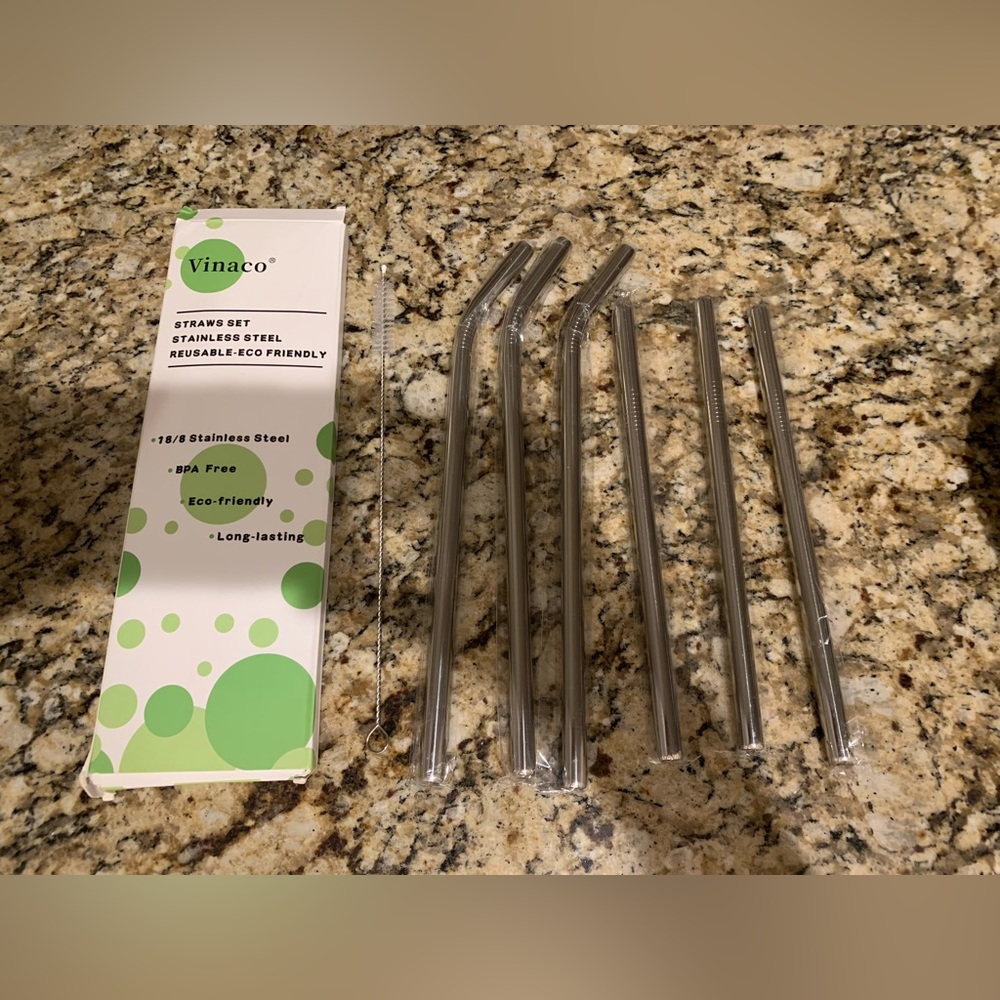 NWT - Stainless Steel Straws